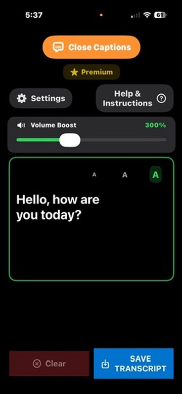 OndaHear Live Captions